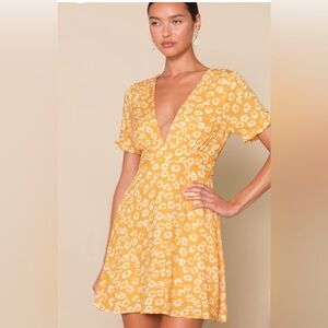Lulus yellow garden dress